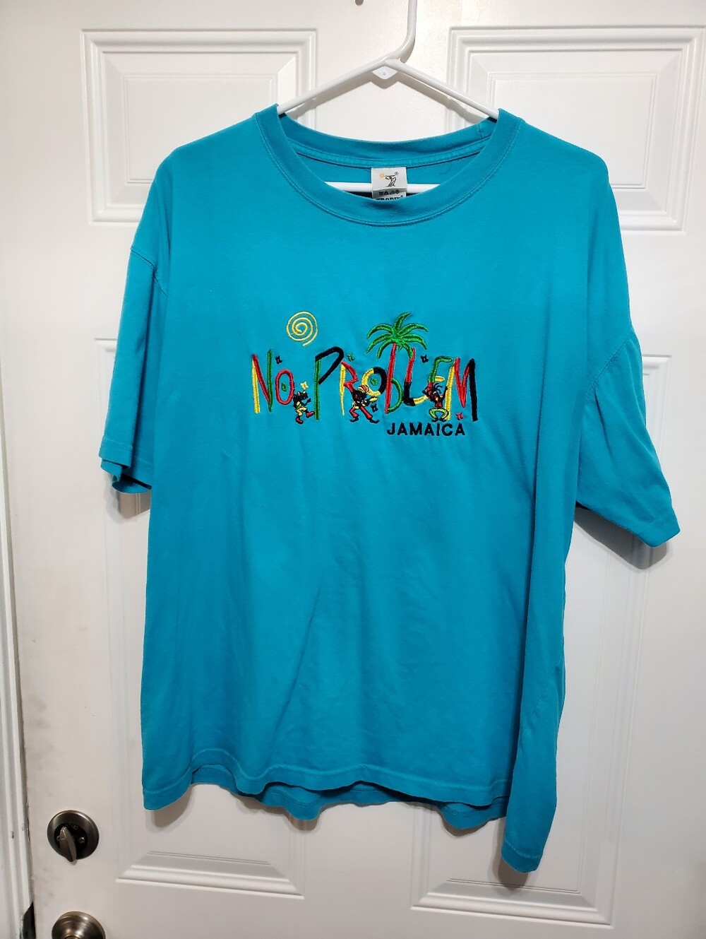 No Problem Jamaica Embroidered T-Shirt size XL - Picture 10 of 11